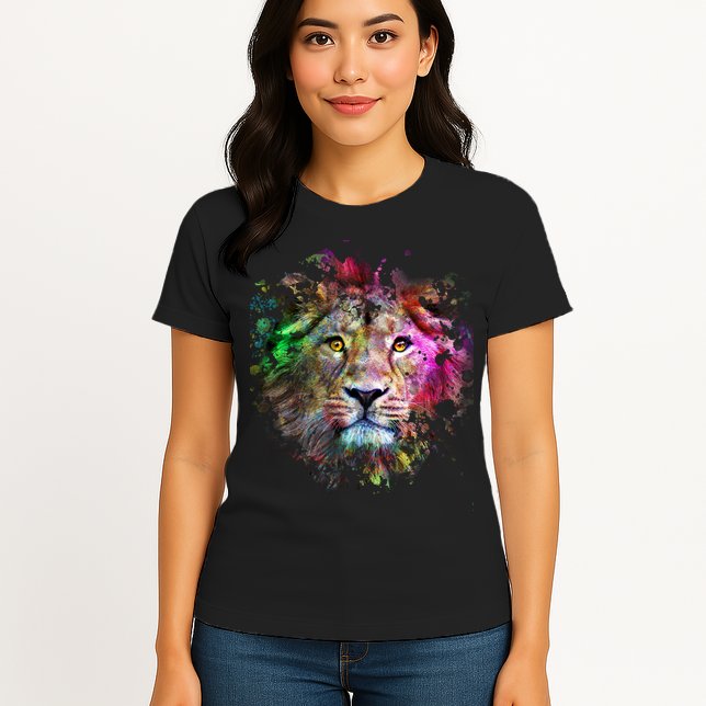 Abstract Lion Womens T-Shirt