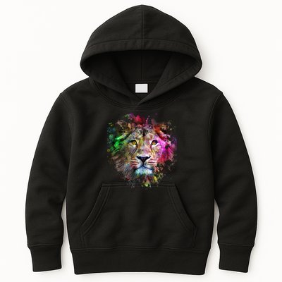 Abstract Lion Kids Hoodie