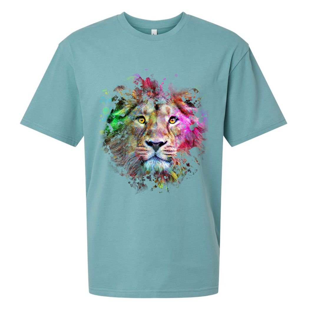 Abstract Lion Sueded Cloud Jersey T-Shirt