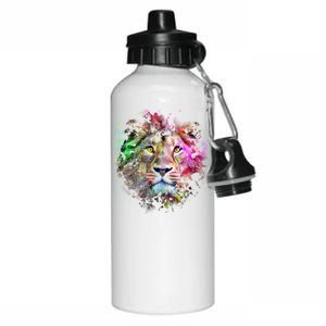 Abstract Lion Aluminum Water Bottle