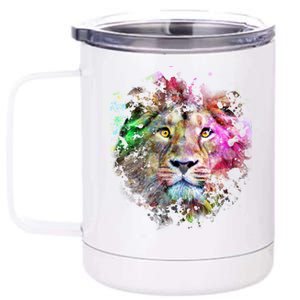 Abstract Lion 12 oz Stainless Steel Tumbler Cup