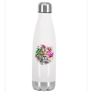 Abstract Lion Stainless Steel Insulated Water Bottle