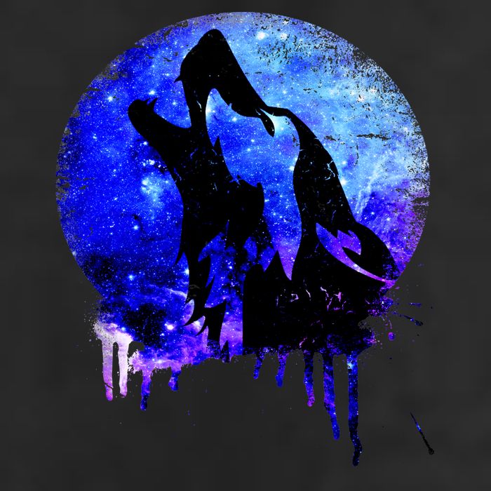 Abstract Moon Wolf Cool Comfort Performance Bucket Hat