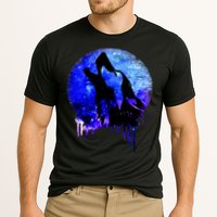 Abstract Moon Wolf Cooling Performance Crew T-Shirt