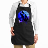 Abstract Moon Wolf Apron