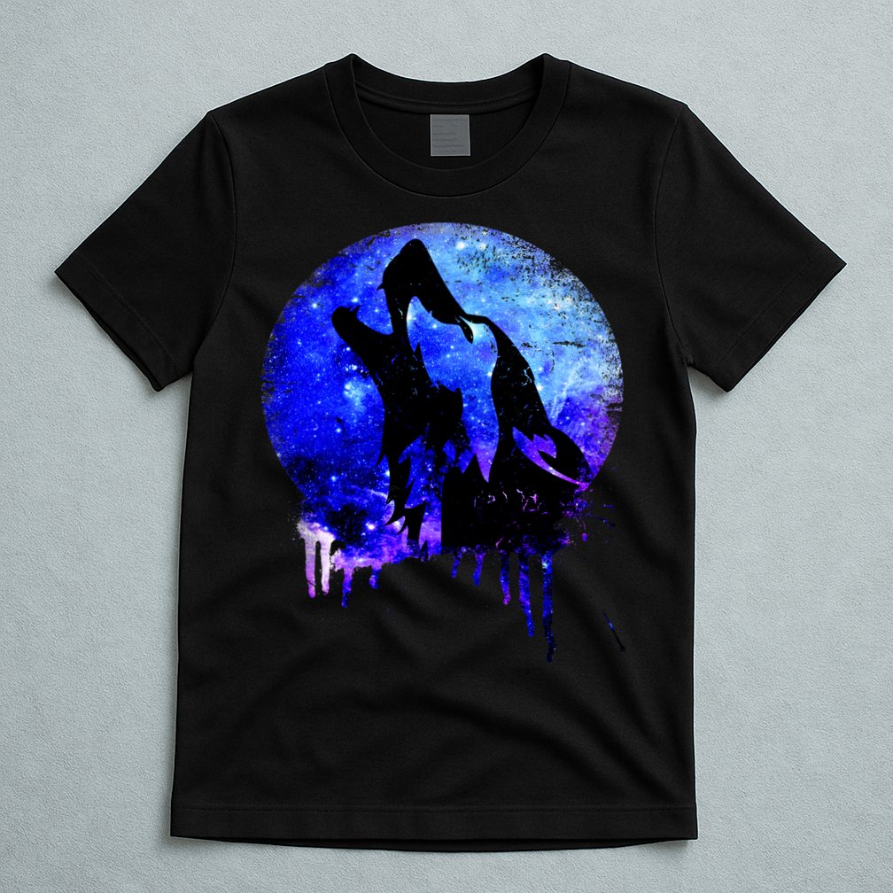Abstract Moon Wolf T-Shirt