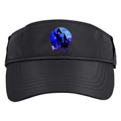 Abstract Moon Wolf Adult Drive Performance Visor