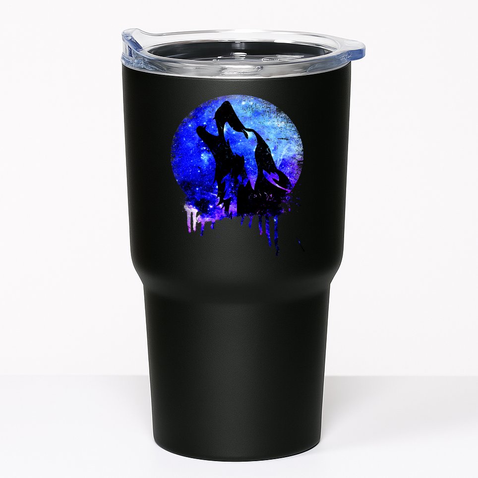 Abstract Moon Wolf Tumbler