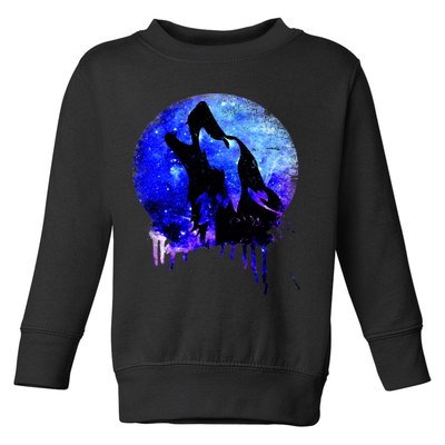 Abstract Moon Wolf Toddler Sweatshirt