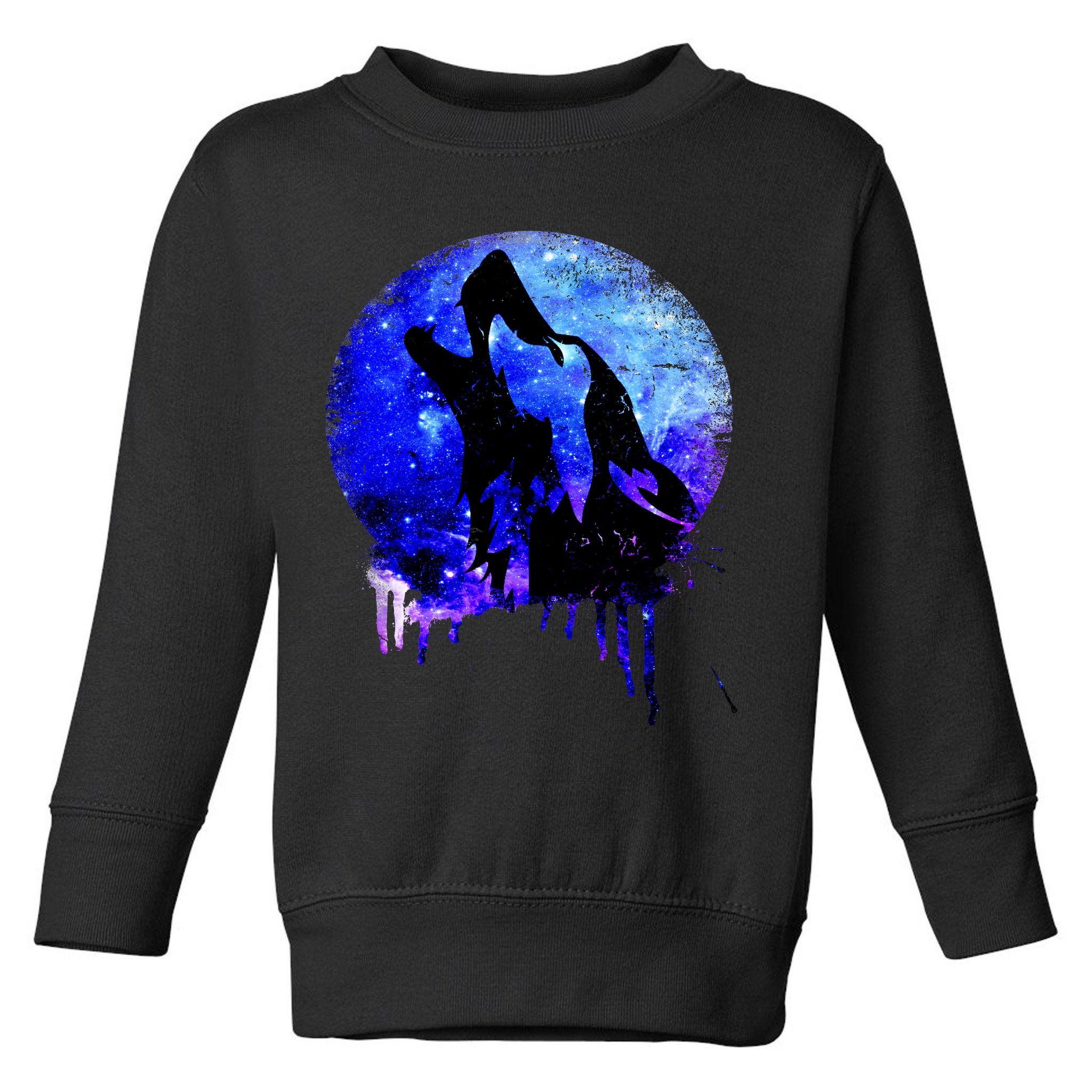 Abstract Moon Wolf Toddler Sweatshirt