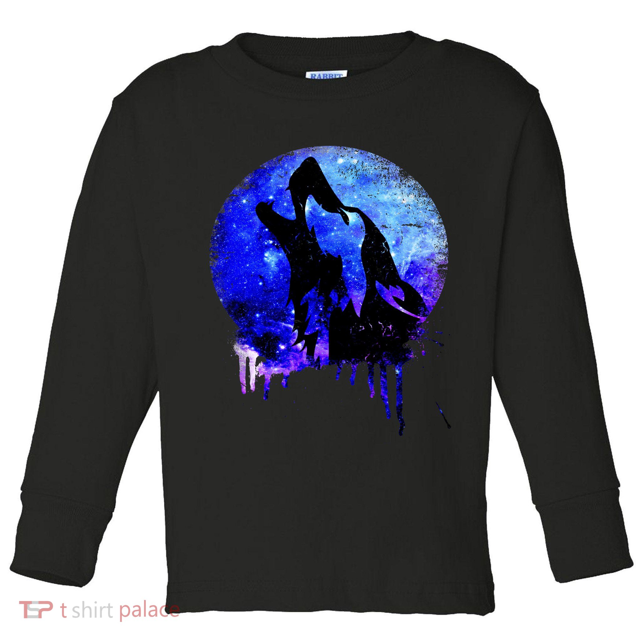 Abstract Moon Wolf Toddler Long Sleeve Shirt