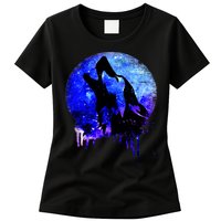 Abstract Moon Wolf Womens T-Shirt