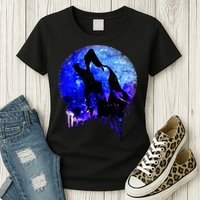 Abstract Moon Wolf Womens T-Shirt