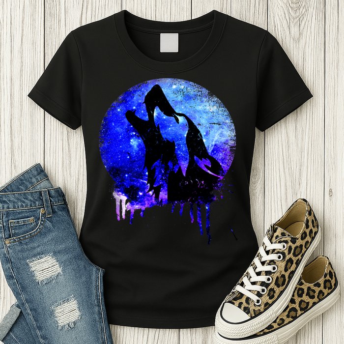 Abstract Moon Wolf Womens T-Shirt