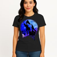 Abstract Moon Wolf Womens T-Shirt