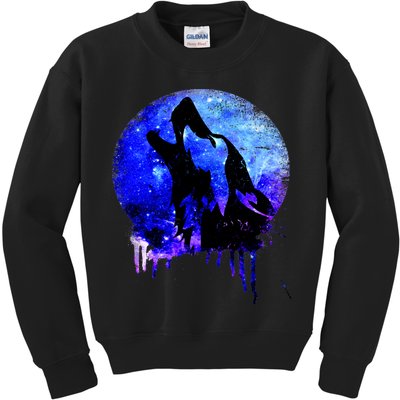 Abstract Moon Wolf Kids Sweatshirt
