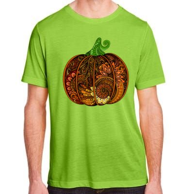 Abstract Pumpkin Thanksgiving Logo Adult ChromaSoft Performance T-Shirt