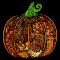 Abstract Pumpkin Thanksgiving Logo Doggie Tank