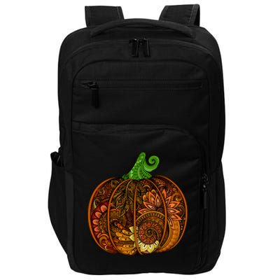 Abstract Pumpkin Thanksgiving Logo Impact Tech Backpack