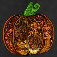 Abstract Pumpkin Thanksgiving Logo Adult Drive Performance Visor