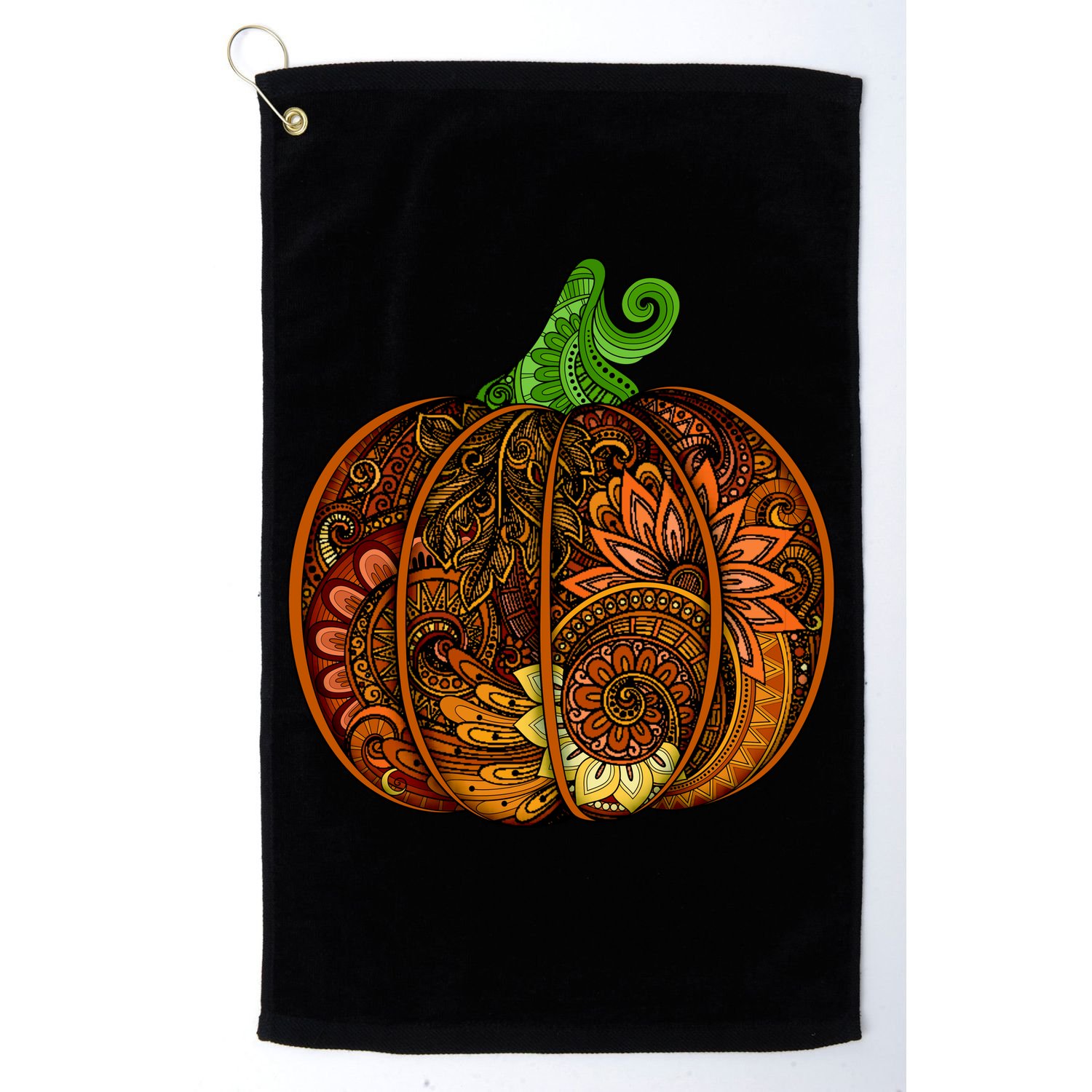 Abstract Pumpkin Thanksgiving Logo Golf Towel