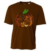 Abstract Pumpkin Thanksgiving Logo Cooling Performance Crew T-Shirt