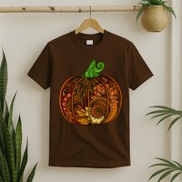 Abstract Pumpkin Thanksgiving Logo T-Shirt