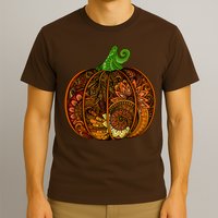 Abstract Pumpkin Thanksgiving Logo T-Shirt