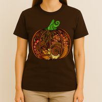 Abstract Pumpkin Thanksgiving Logo T-Shirt