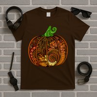 Abstract Pumpkin Thanksgiving Logo T-Shirt