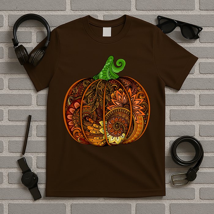 Abstract Pumpkin Thanksgiving Logo T-Shirt