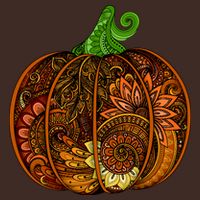 Abstract Pumpkin Thanksgiving Logo T-Shirt