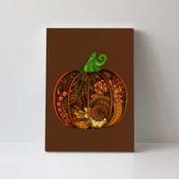 Abstract Pumpkin Thanksgiving Logo Canvas