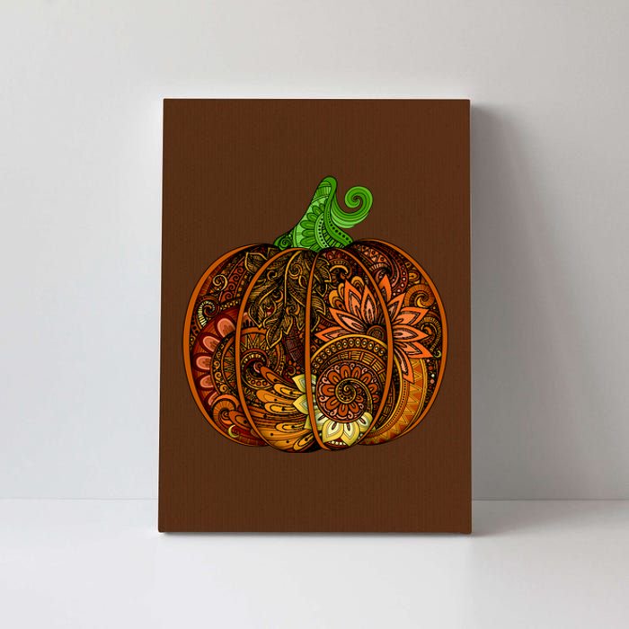 Abstract Pumpkin Thanksgiving Logo Canvas