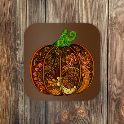 Abstract Pumpkin Thanksgiving Logo Coaster