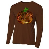 Abstract Pumpkin Thanksgiving Logo Cooling Performance Long Sleeve Crew