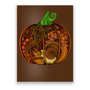 Abstract Pumpkin Thanksgiving Logo Poster