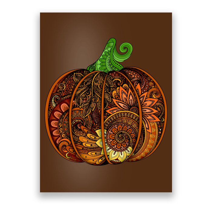 Abstract Pumpkin Thanksgiving Logo Poster