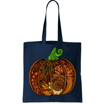 Abstract Pumpkin Thanksgiving Logo Tote Bag