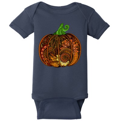 Abstract Pumpkin Thanksgiving Logo Baby Bodysuit