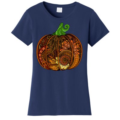 Abstract Pumpkin Thanksgiving Logo Women's T-Shirt