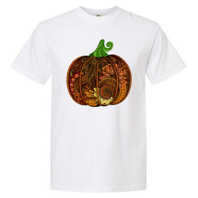 Abstract Pumpkin Thanksgiving Logo Garment-Dyed Heavyweight T-Shirt