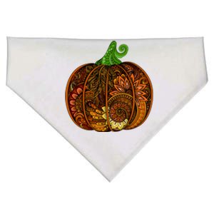 Abstract Pumpkin Thanksgiving Logo USA-Made Doggie Bandana