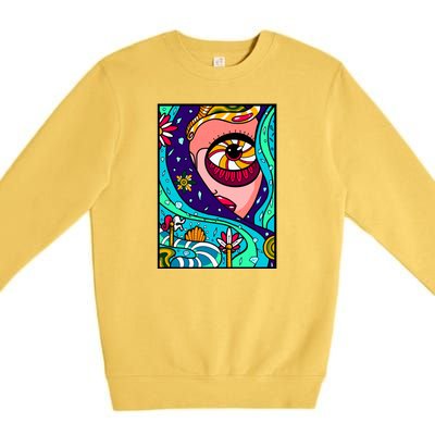 Abstract Sky Girl Premium Crewneck Sweatshirt