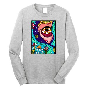 Abstract Sky Girl Long Sleeve Shirt