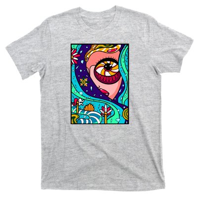 Abstract Sky Girl T-Shirt