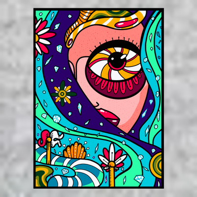 Abstract Sky Girl T-Shirt
