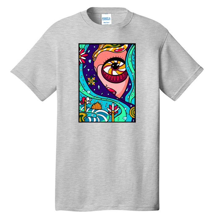 Abstract Sky Girl Tall T-Shirt