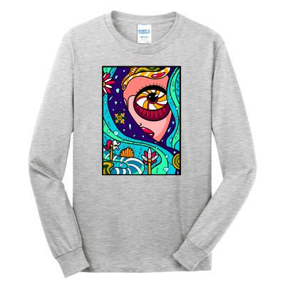 Abstract Sky Girl Tall Long Sleeve T-Shirt