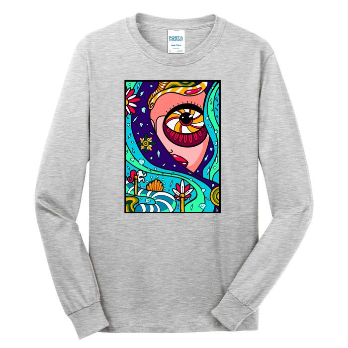 Abstract Sky Girl Tall Long Sleeve T-Shirt